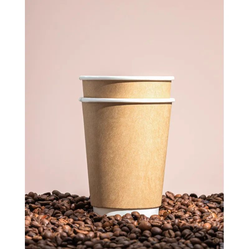 Стакан одноразовый бум двухслойный d-90мм 300мл коричневый (25шт/уп)