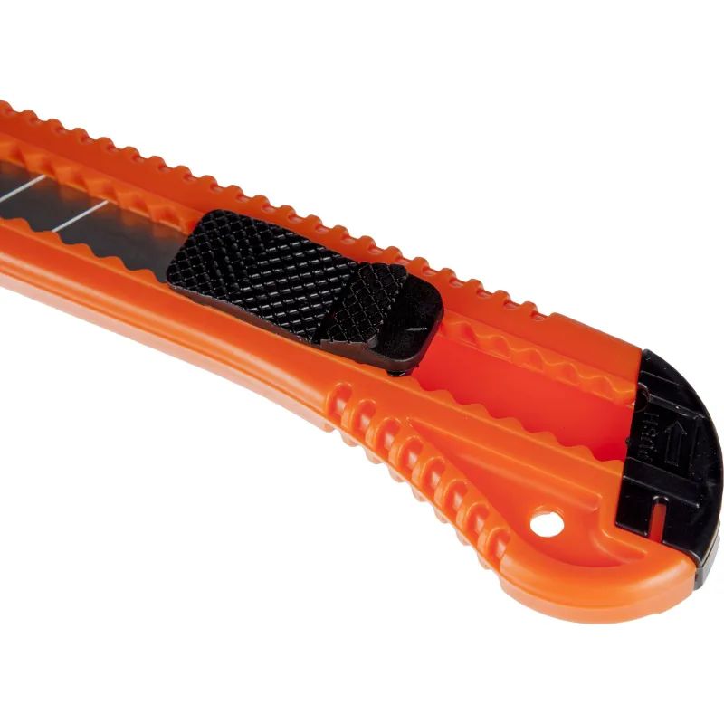 Нож канцелярский 18мм Attache с фиксатором, полибег, цв.в ассорт.