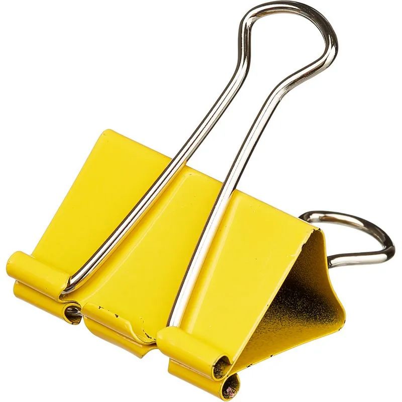 Зажимы для бумаг Attache, 41 мм, 12 шт., цветные, в карт.коробке