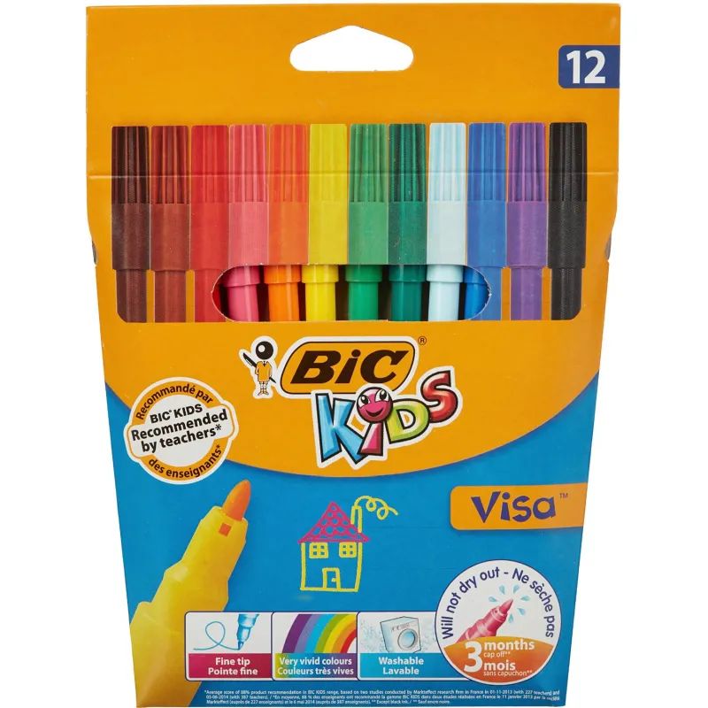 Фломастеры 12цв., Bic, 888695
