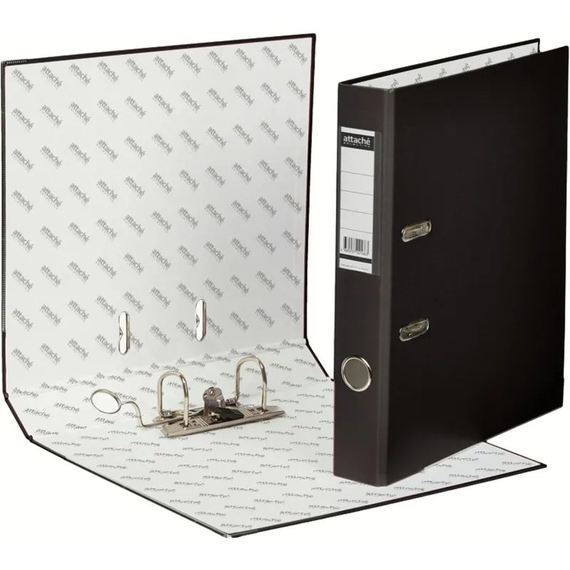 Папка-регистратор ECONOMY PLUS 50мм,чер,ПБП1,карм.кор,мет.уг