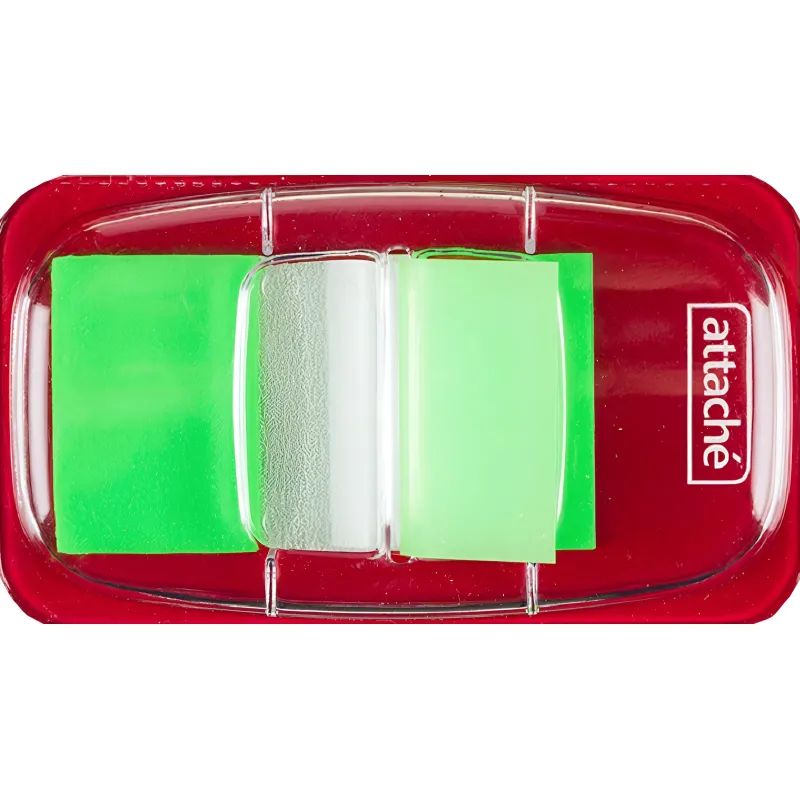 Клейкие закладки пласт. 1цв.по 25л. 25ммх45 зелен Attache