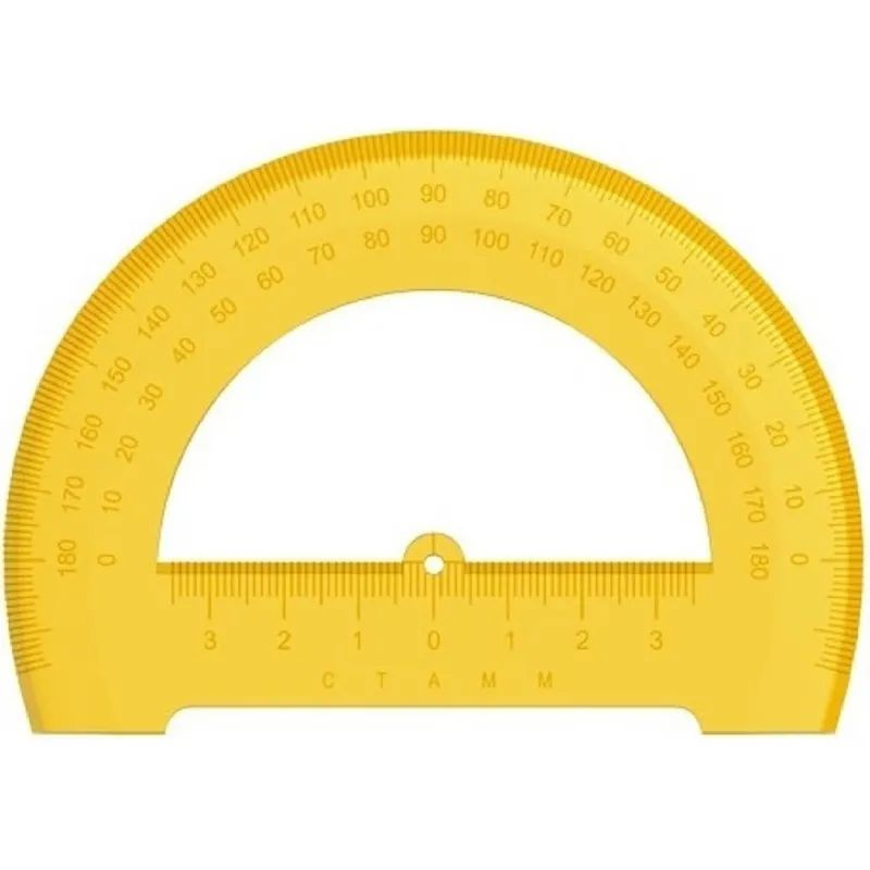 Транспортир 12см,NEON   Cristal  цвет ассорти ТР-31