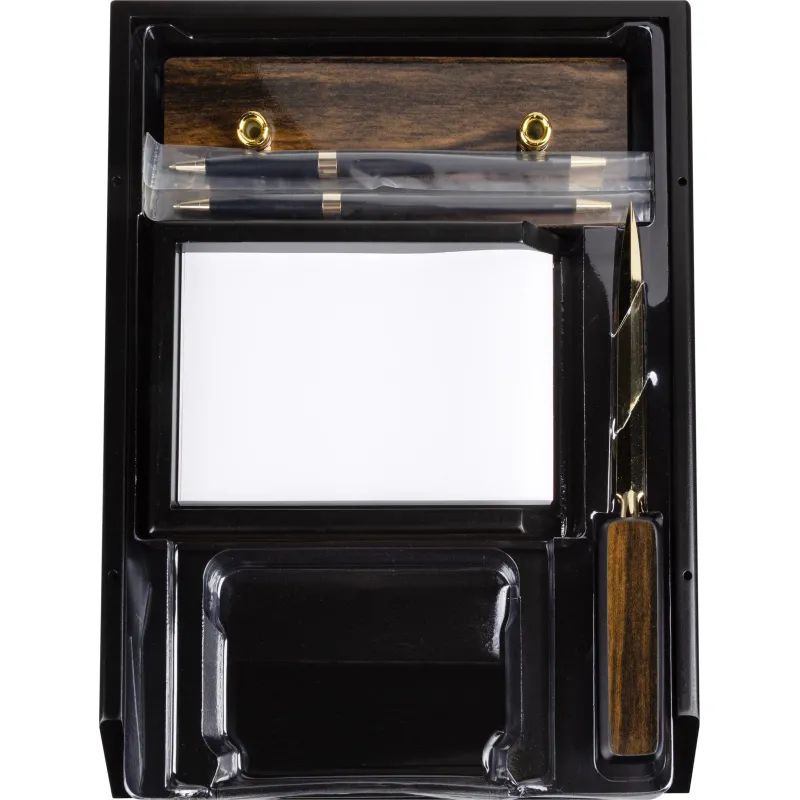 Набор настольный MDF 8FE-1A на 8 предметов, ламинат, черное дерево