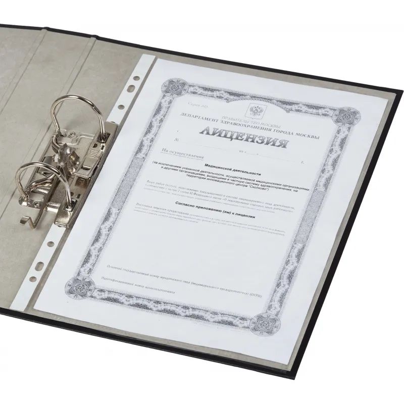 Папка-регистратор Attache Economy, 50мм, черный, ПБП1,карм.кор