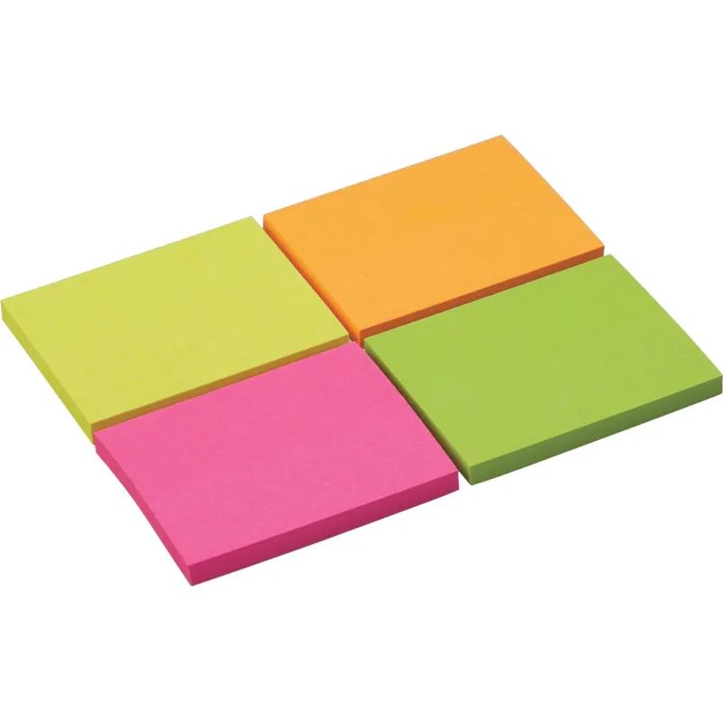 Стикеры Attache Selection с клеев. краем 38х51, неон, 4 цвета 50х4