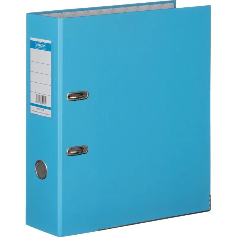 Папка-регистратор ECONOMY PLUS 80мм, голубой, ПБП1,карм.кор.,мет.уг