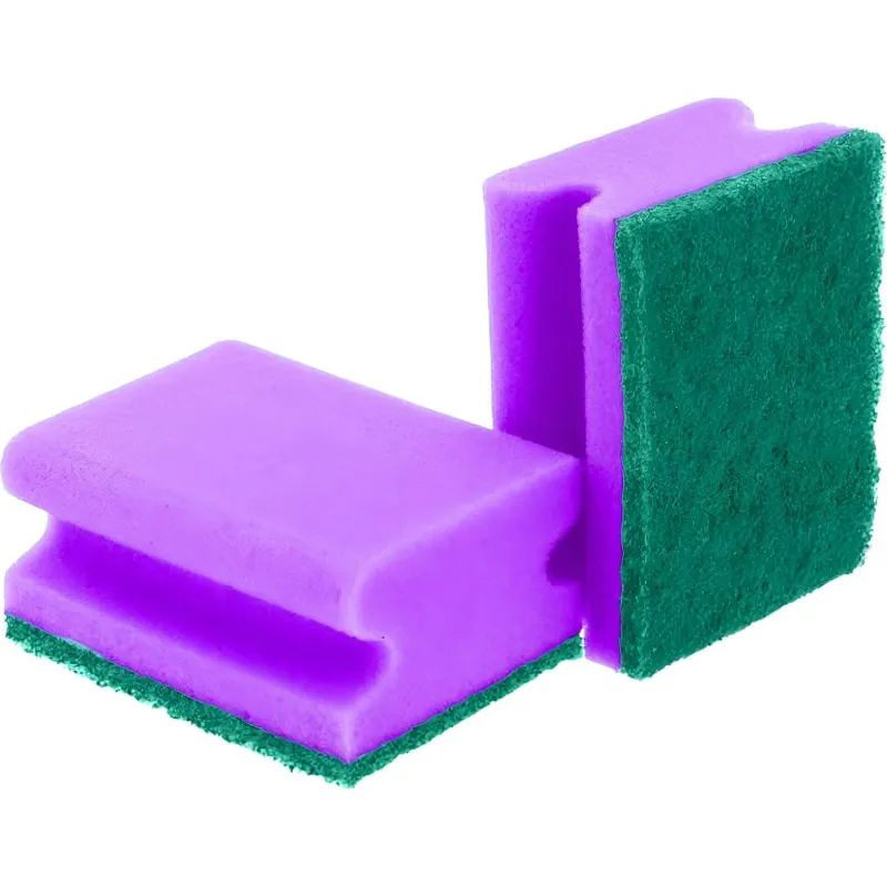 Губки для мытья посуды профильные с выемкой  85х64х42, 5шт/уп