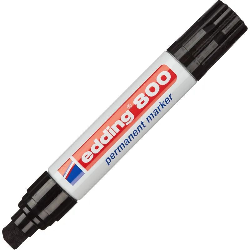 Маркер перманентный EDDING E-800/1 черный 4-12мм скошенный наконеч.