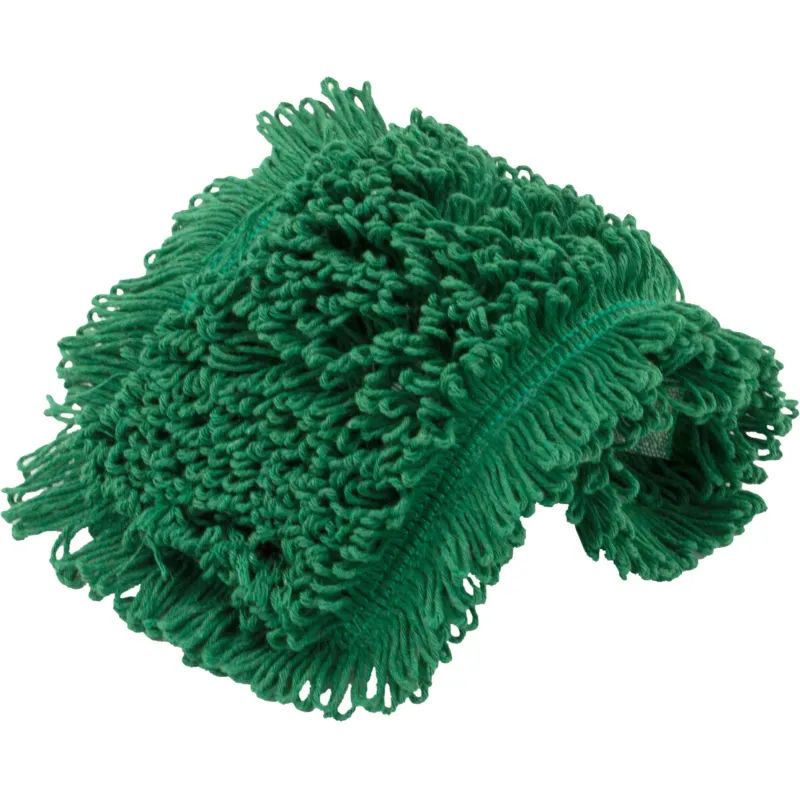 Насадка МОП плоский 40х13см ухо+карман хлопок зелёный CN3067