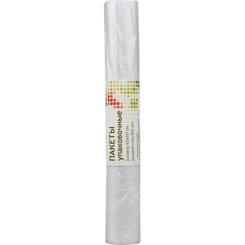 Пакет фасовочный 40х60см,11мкм,ПНД,прозр,100шт./рул