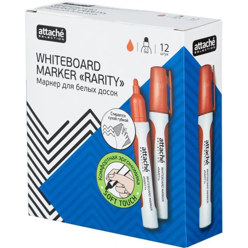 Маркер для белых досок Attache Selection Rarity красный, 2-3мм