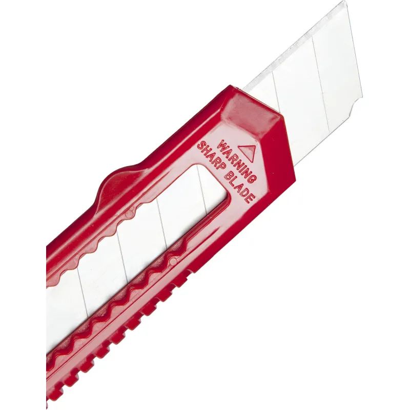 Нож канцелярский 18 мм  Attache с фиксатором, полибег, цв.красный