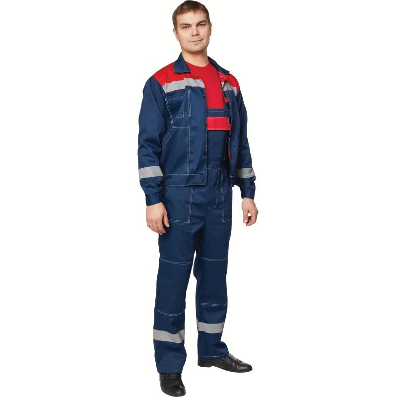 Костюм рабочий летний муж. л20-КПК син/красн (р.60-62) 182-188 (Арсенал-СП)