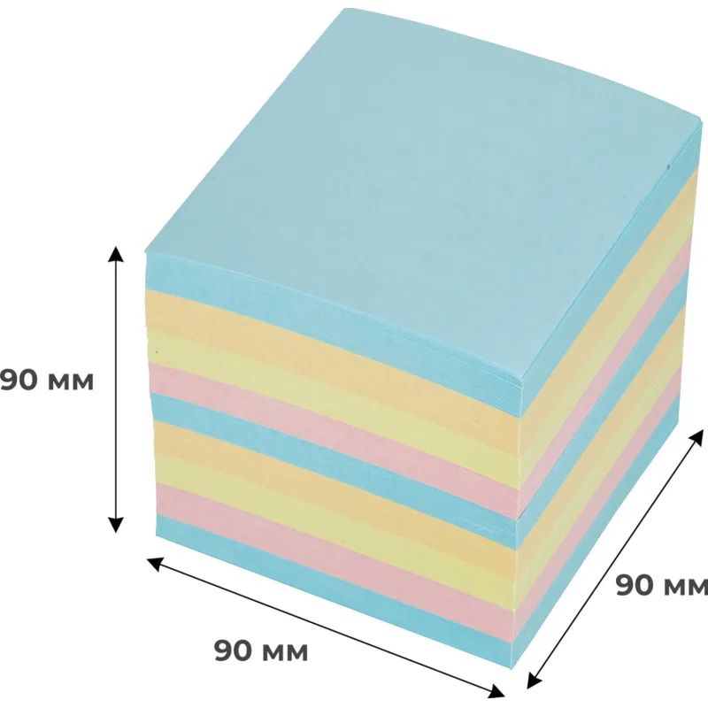 Блок для записей ATTACHE запасной 9х9х9 разноцветный 80г