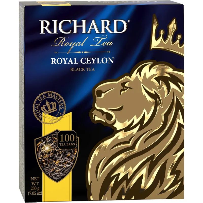 Чай Richard Royal Ceylon черный в пакетиках 2гx100шт 61066, 13936