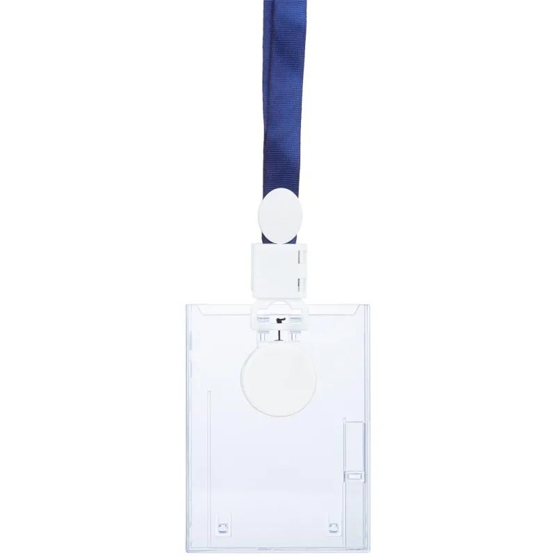 Бейдж Promega office вертикальный с рулеткой, разм вклад 54х85