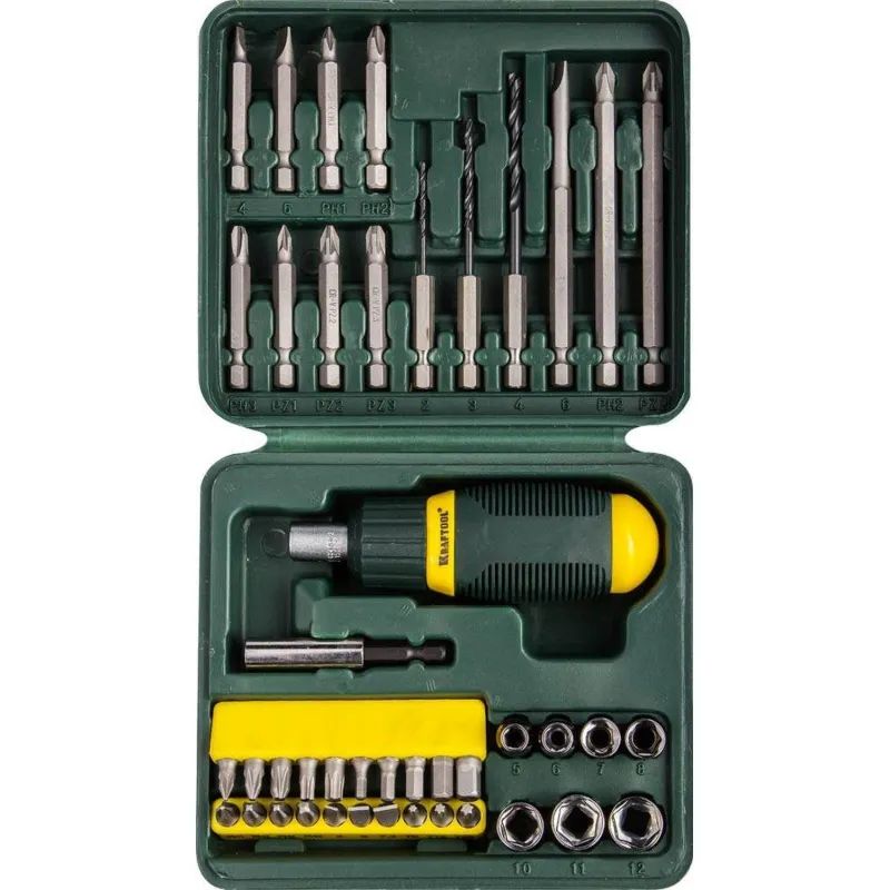 Отвертка KRAFTOOL реверсив, 43 предм (25556-H43)