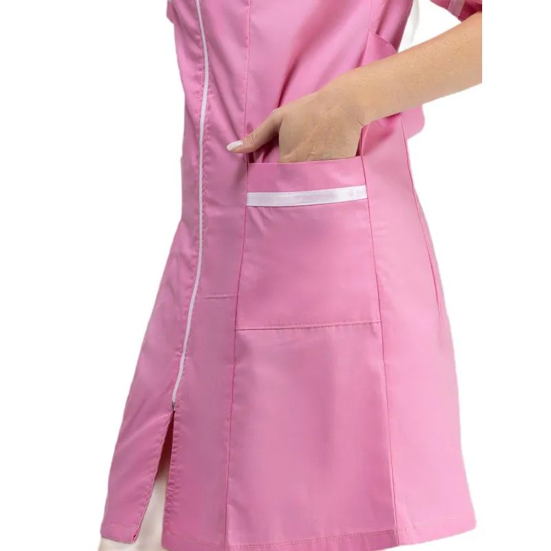 Халат для медицинского персонала м09-ХЛ розовый (р.44-46) 170-176