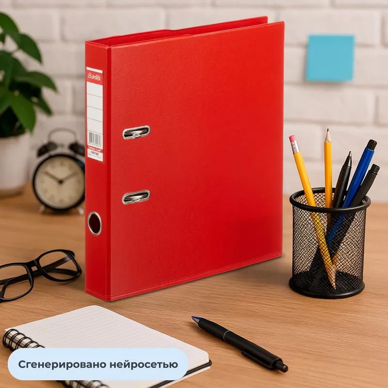 Папка-регистратор Strong Line 50мм, красный,ПБП2, карм.кор