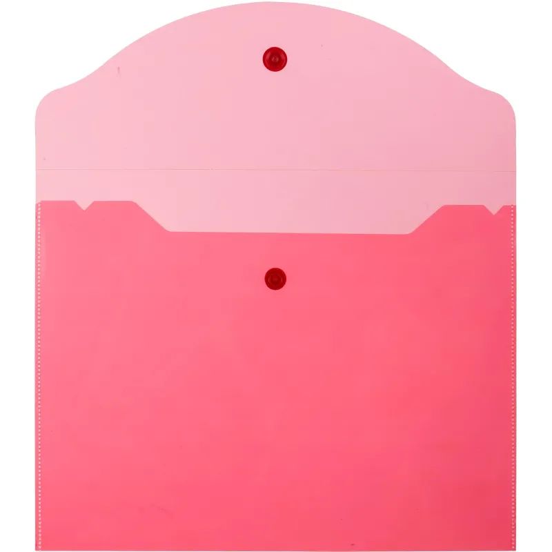 Папка-конверт на кнопке А5,190x240мм,Attache, 180мкм, 10шт.уп , ассорти