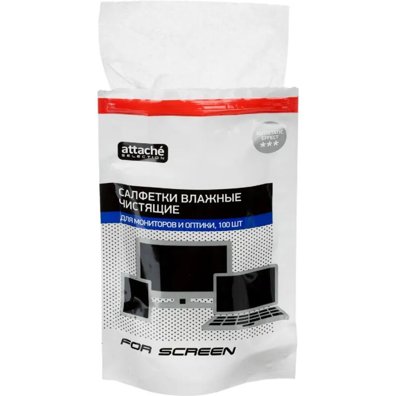 Салфетки д/экранов Luscan, з/блок, 100 шт, 130х170