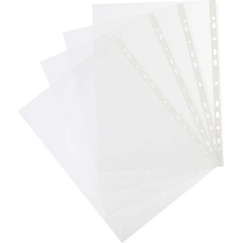 Файл-вкладыш перфорированная А4 100шт., гладкая Элементари 0,030 мм