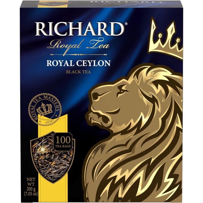 Чай Richard Royal Ceylon черный в пакетиках 2гx100шт 61066, 13936