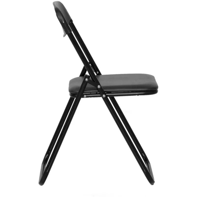 Стул складной UA_JACK BLACK каркас черный, к/з черный V-4