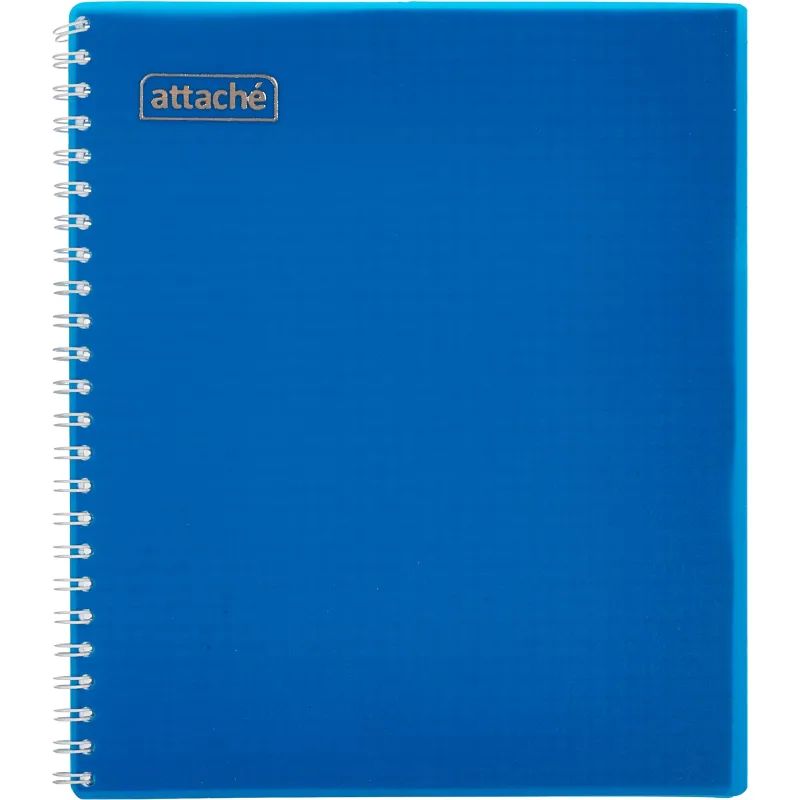 Тетрадь общая Attache 80л клетка А5,спираль, обложка Plastic