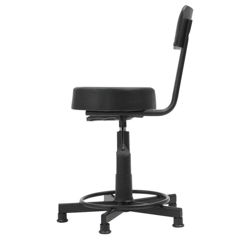 Кресло кассира FA_КС-2 каркас черный, к/з черный (PV)