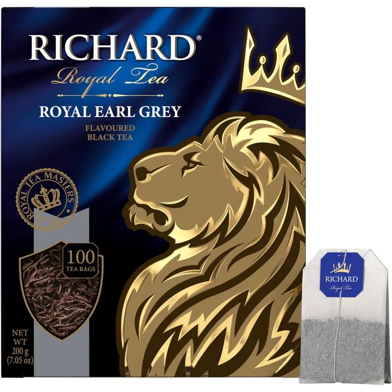 Чай Richard Royal Earl Grey черный, 100 пакетиков 13944
