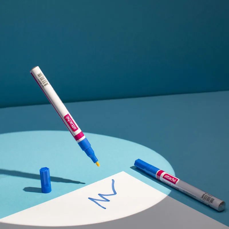 Маркер лаковый Attache 2 мм синий