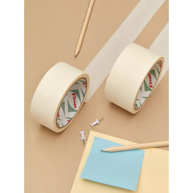 Клейкая лента бумажная (малярная) Комус 48мм х 19м, креппированная