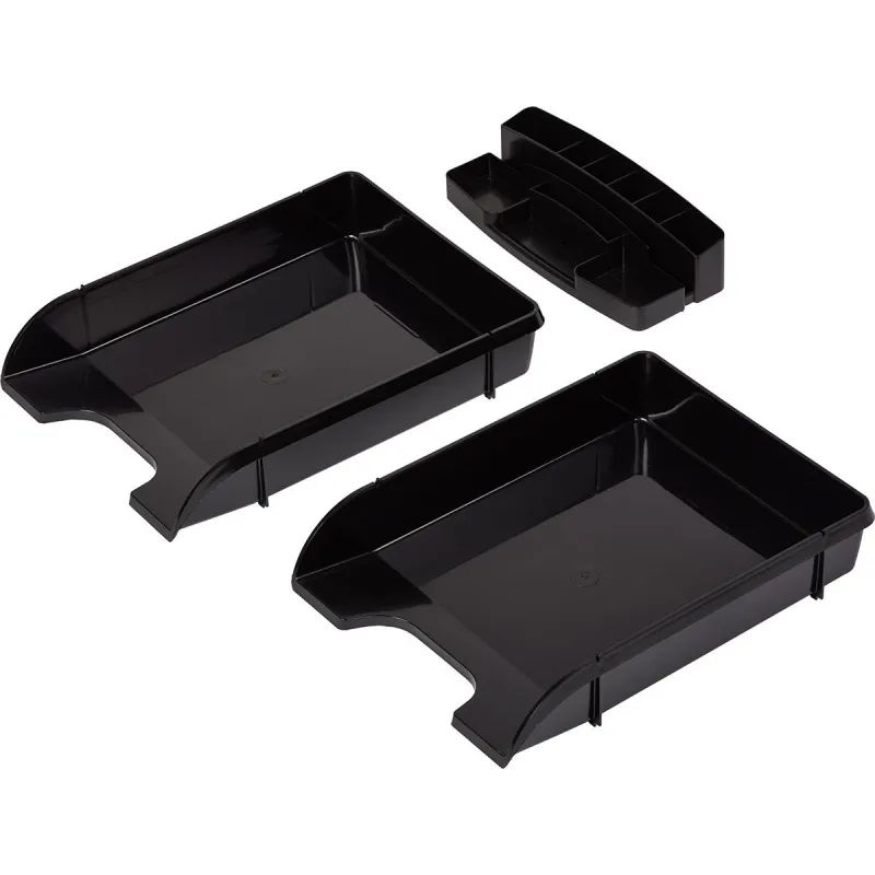 Лоток горизонтальный для бумаг Attache наб. из 2 шт. + органайзер