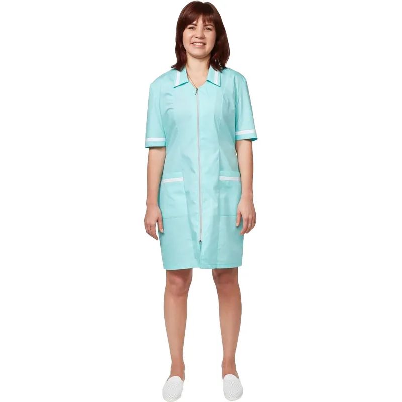 Халат для медицинского персонала м09-ХЛ св. мор.волн (р.52-54) 158-164