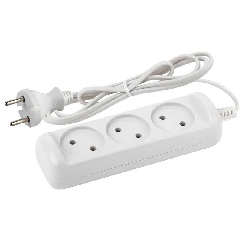 Удлинитель ЭРА, 3 роз/1.5м/2х0.75мм/6А/1300Вт, без заземл, UX-3-1.5m (M)