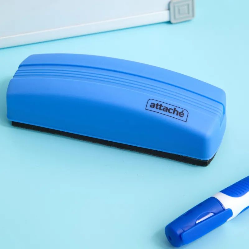 Губка-стиратель для магнитно-маркерных досок,Attache,магнитн,(55x160мм),син