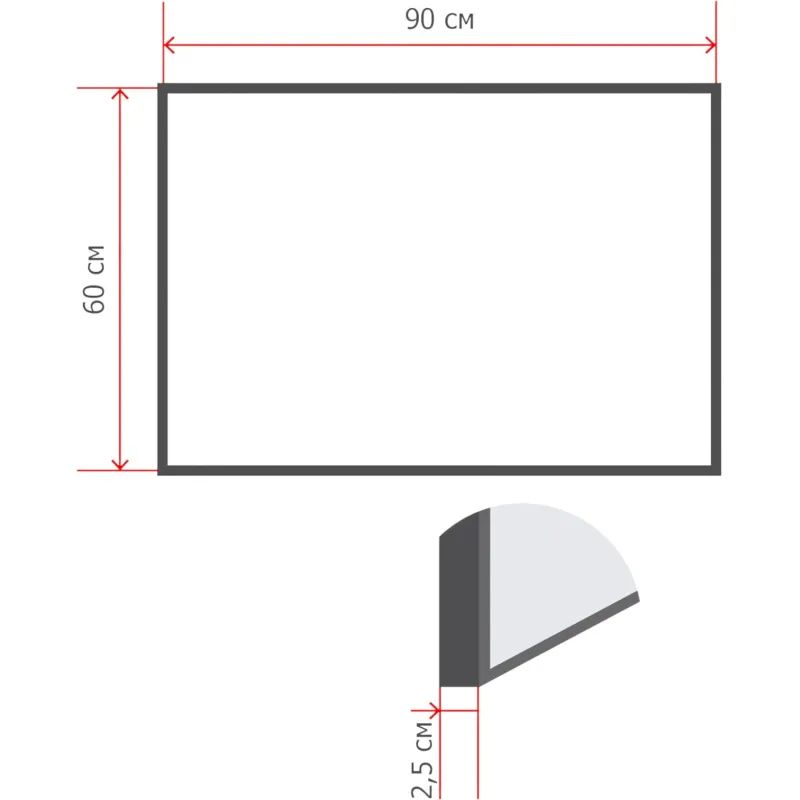 Доска магнитно-маркерная 60х90 Attache Wood дерев.рама