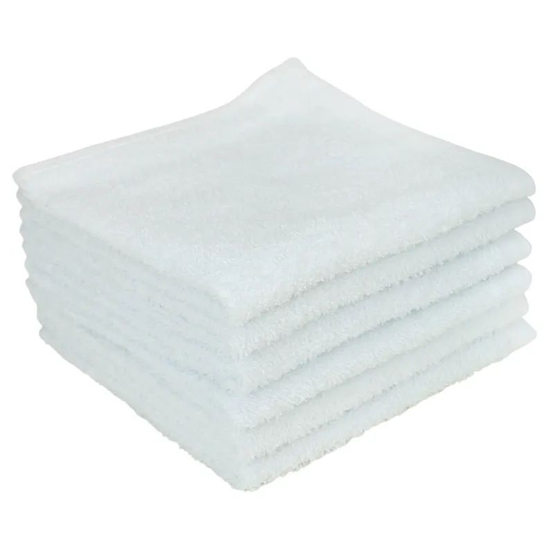 Полотенце махровое Luscan 70х130, 380 гр/м2, Ocean белый, 10 шт