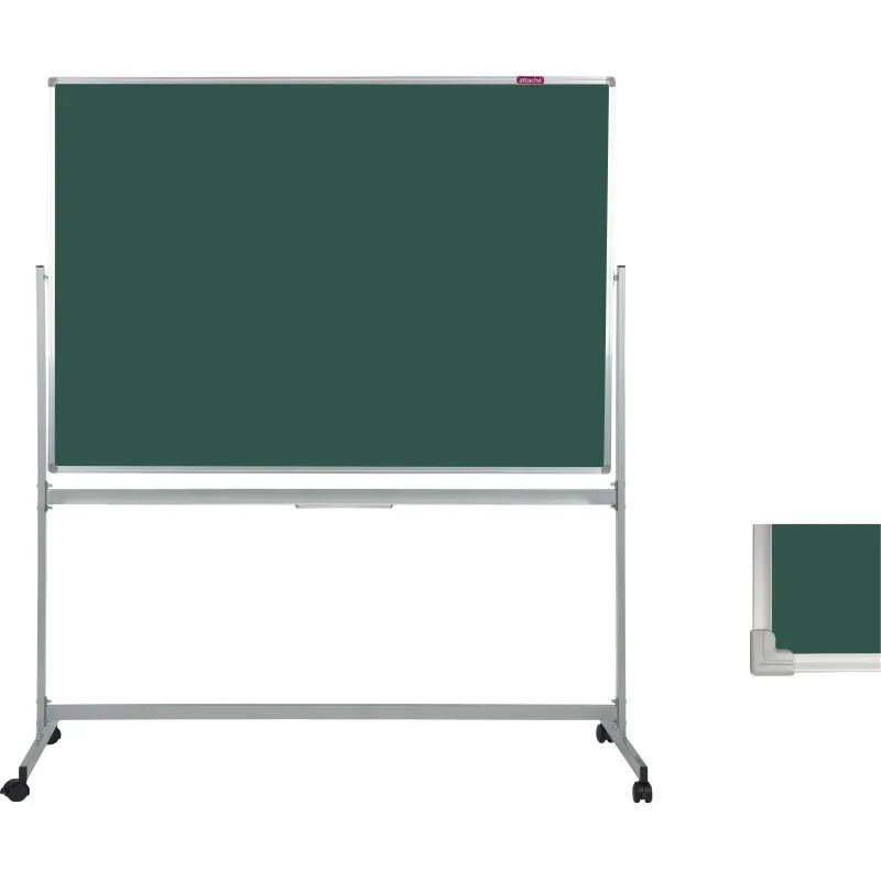 Доска меловая магнитная зеленая Attache Twist 100х150 вращ.мобильн РФ-Корея