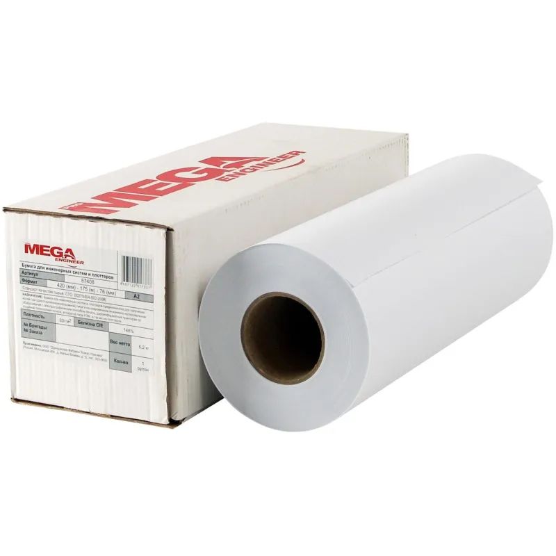 Бумага широкоформатная 80г 420ммх175м 76мм