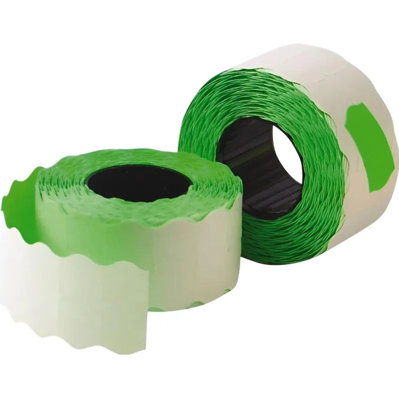 Этикет-лента Эконом 22х12 зел волна 1000шт/рул 10рул/уп