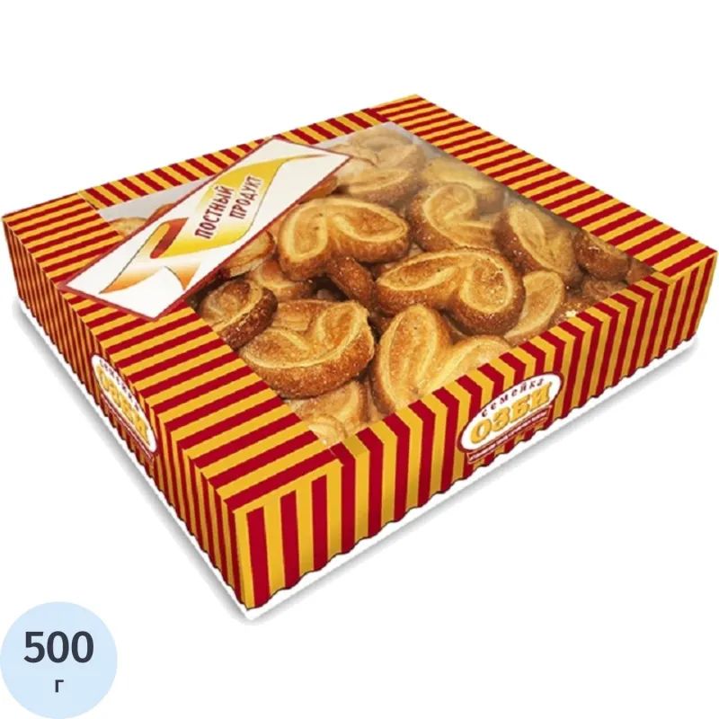 Печенье слоеные Семейка ОЗБИ Мини плюшки с сахаром, 500г