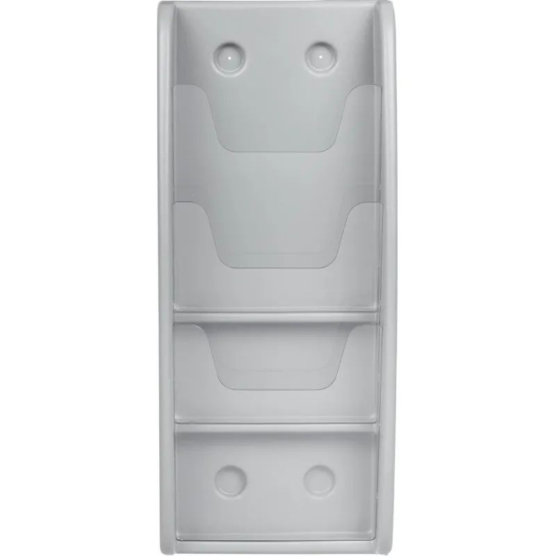 Лоток настенный односекционный Комус Штиль 3 отделения А4 верт. серый