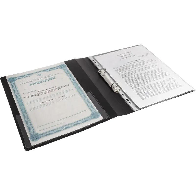 Папка на 2-х кольцах пласт. 25/32мм А4 Attache 07 черный