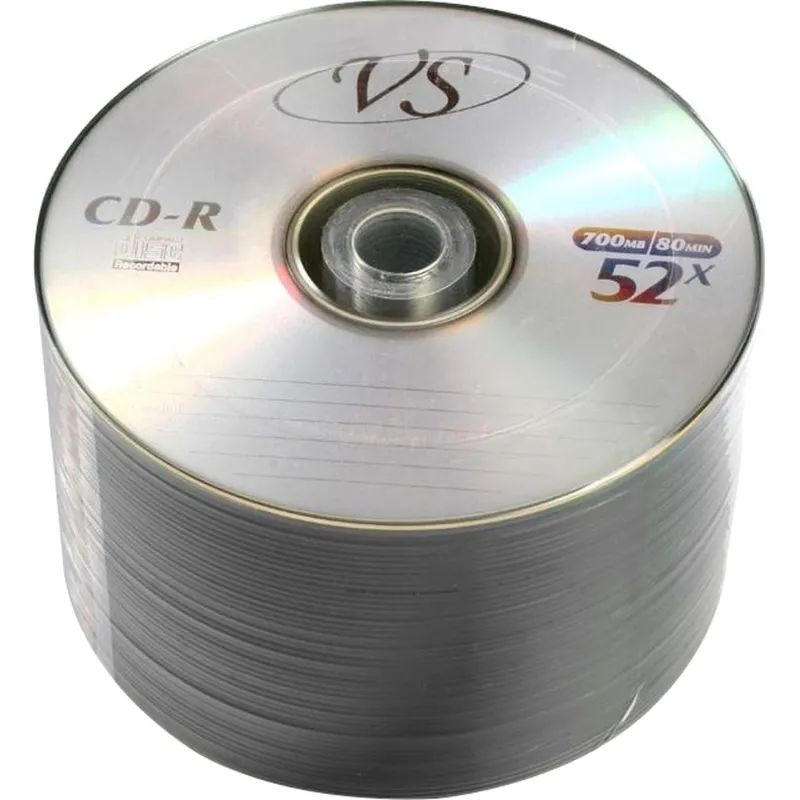 Носители информации CD-R, 52x, VS, Bulk/50, VSCDRB5003