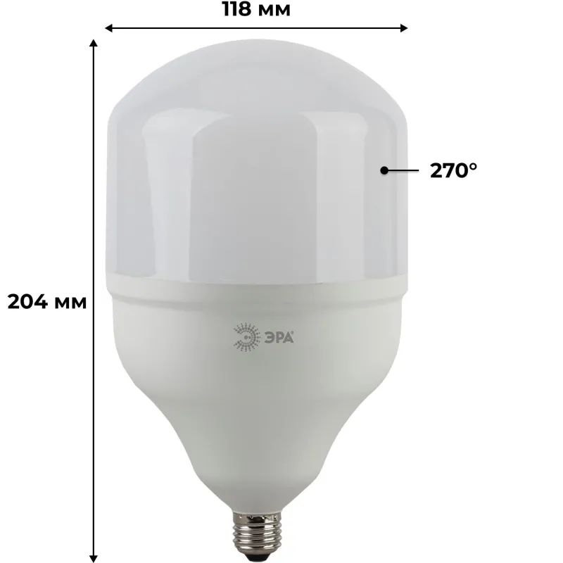 Лампа светодиодная ЭРА LED POWER T160-65W-6500-E27/E40 6500k хол.бел.