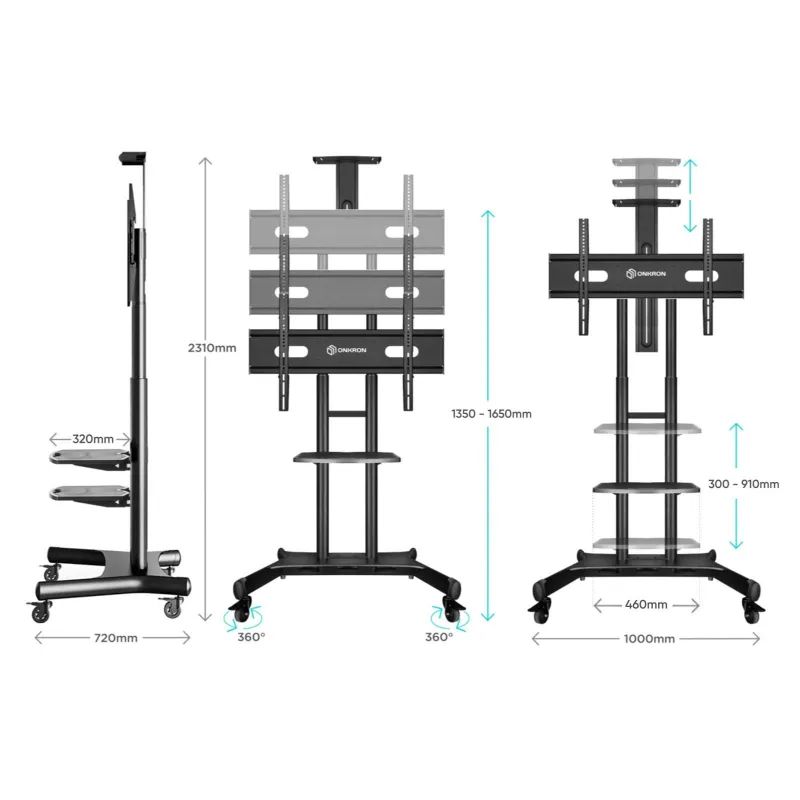 Стойка мобильная Onkron TS1881 чёрная