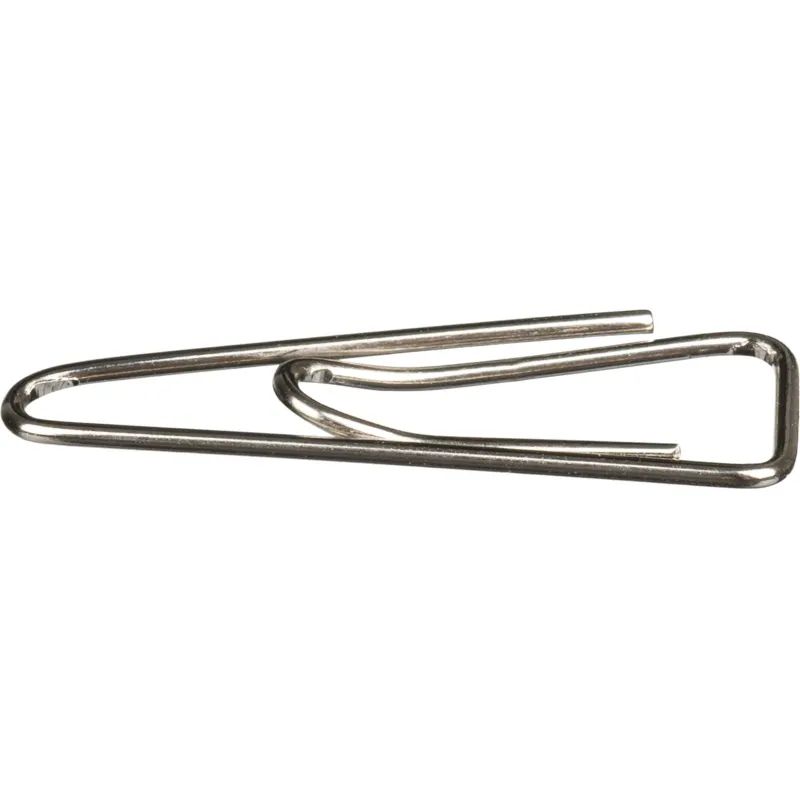 Скрепки КОМУС с отгибом,никелированные,25 мм,треугольные,100 шт/уп